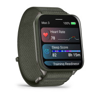 Смарт-часы Garmin Venu X1 Moss с хаки нейлоновым ремешком ComfortFit