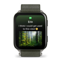 Смарт-часы Garmin Venu X1 Moss с хаки нейлоновым ремешком ComfortFit