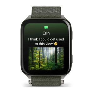 Смарт-годинник Garmin Venu X1 Moss з хакі нейлоновим ремінцем ComfortFit