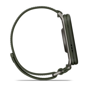 Смарт-годинник Garmin Venu X1 Moss з хакі нейлоновим ремінцем ComfortFit