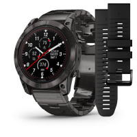 Смарт-часы Garmin Fenix 7X Pro – Sapphire Solar Carbon Gray DLC Titanium with Vented Titanium Bracelet
