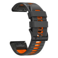 Ремінець Garmin epixPRO Fenix 8 7 Pro 22mm швидкознімний Чорно/Помаранчевий копія