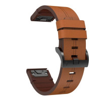 Шкіряний змінний ремінець для  Fenix 6  коричневий 22mm