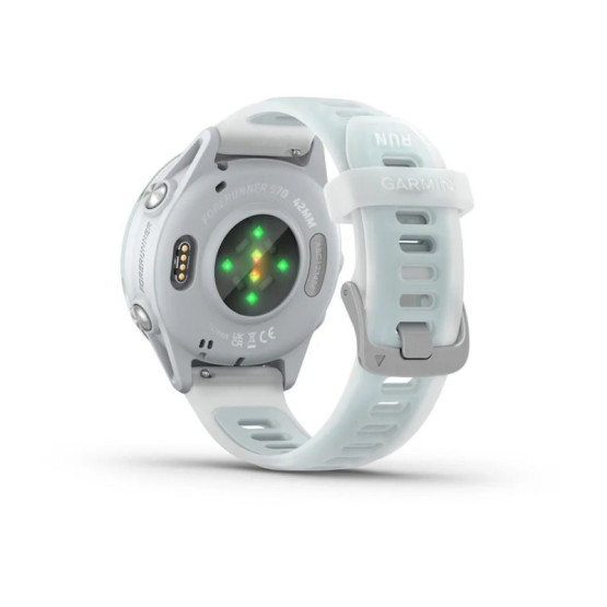 Смарт-годинник Garmin Forerunner 570 (42 мм), алюмінієвий безель небесно-блакитного кольору з біло-блакитним ремінцем