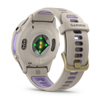 Смарт-годинник Garmin Forerunner 970 із золотистим титановим безелем, сірим корпусом і ремінцем кольору французький сірий/індиго