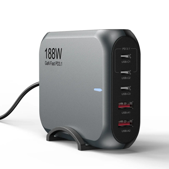 Портативний швидкий зарядний хаб Anker 188W GaN з 5 портами