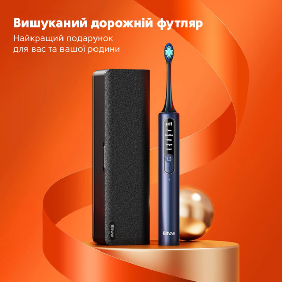 Електрична зубна щітка Bitvae S3 Smart 4 насадки та футляр темно-синій Електрична зубна щітка Bitvae S3 Smart 4 насадки та футляр темно-синій
