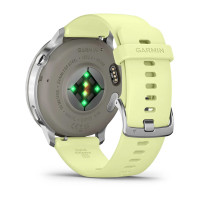 Смарт-годинник Garmin Venu 4 45 мм Silver з цитроновим силіконовим ремінцем