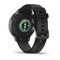 Смарт-годинник Garmin Venu 4 41 мм Slate з чорним силіконовим ремінцем