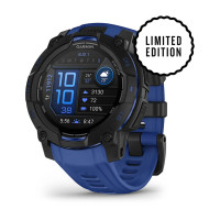 Смарт-годинник Garmin Instinct 3 45 мм AMOLED Black з ремінцем Bolt Blue/Black