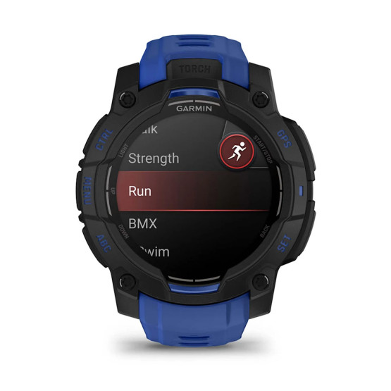 Garmin Instinct 3 45 мм AMOLED Black Bolt Blue/Black (010-02936-03)
