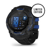 Смарт-часы Garmin Instinct 3 50 мм AMOLED Black с ремешком Black/Bolt Blue