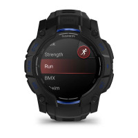 Смарт-часы Garmin Instinct 3 50 мм AMOLED Black с ремешком Black/Bolt Blue