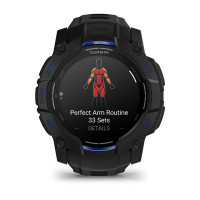Смарт-часы Garmin Instinct 3 50 мм AMOLED Black с ремешком Black/Bolt Blue