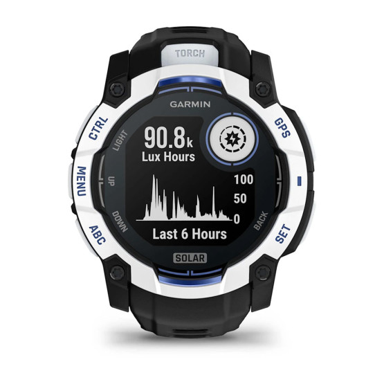 Garmin Instinct 3 50 мм Solar Whitestone/Black-Blue
