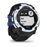Смарт-часы Garmin Instinct 3 50 мм Solar Whitestone/Black-Blue (белый корпус, чёрно-синий ремешок)