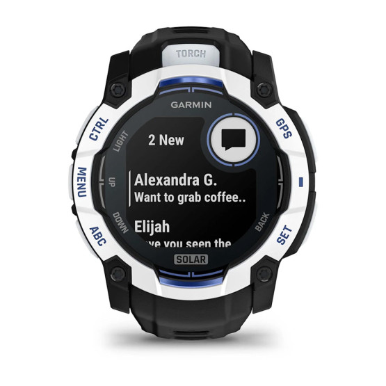 Garmin Instinct 3 50 мм Solar Whitestone/Black-Blue