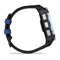 Смарт-часы Garmin Instinct 3 50 мм Solar Whitestone/Black-Blue (белый корпус, чёрно-синий ремешок)