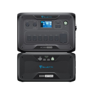 Зарядна станція Bluetti AC300+B300, 3000/6000 Вт, 6144 Вт*год (електростанція для дому, ДБЖ, UPS)