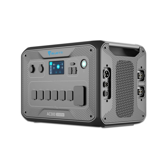 Зарядна станція Bluetti AC300+B300, 3000/6000 Вт, 6144 Вт*год (електростанція для дому, ДБЖ, UPS)