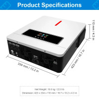  Гібридний інвертор Daxtromn 48V/230V 6200 Вт 6.2 кВт MPPT 120A 500 VDC