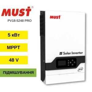 Гiбрiдний інвертор MUST PV18-5248PRO