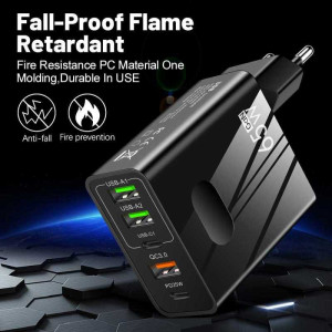 Зарядний пристрій GAN Charger Fast Charging Multi Port QC 3.0 PD25W 65W