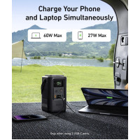 Зовнішній портативний акумулятор Anker 548 60000mAh Grey