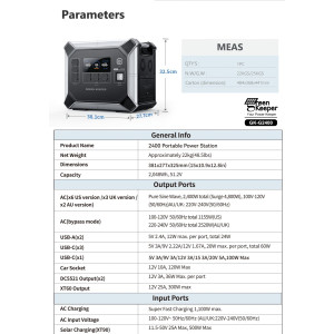 Портативна електростанція Green Keeper-VDL HS2400 2400W/2048Wh LiFePO4