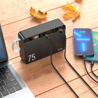 Зовнішній портативний акумулятор Hoco J94 75000mAh Black Overlord 22.5W