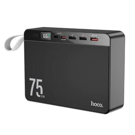 Зовнішній портативний акумулятор Hoco J94 75000mAh Black Overlord 22.5W
