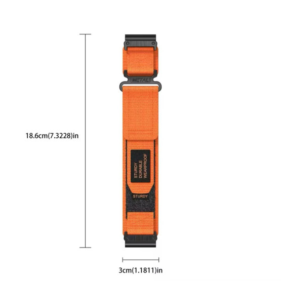 Ремінець нейлоновий 26mm для годинника Garmin EpixPro Fenix Pro Enduro Tactix чорний