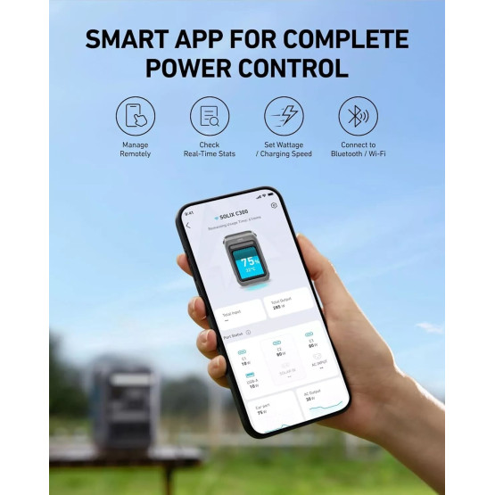 Портативна електростанція Anker SOLIX C300 Portable Power Station AC DC Outlet 288Wh 300W