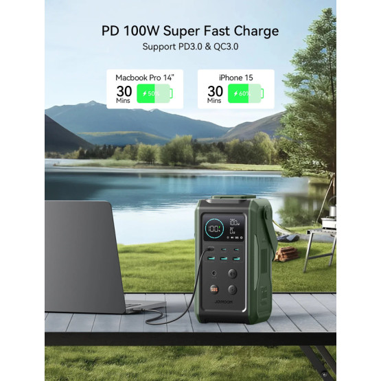 Портативний акумулятор з нічником JOYROOM 100W 75000мАг