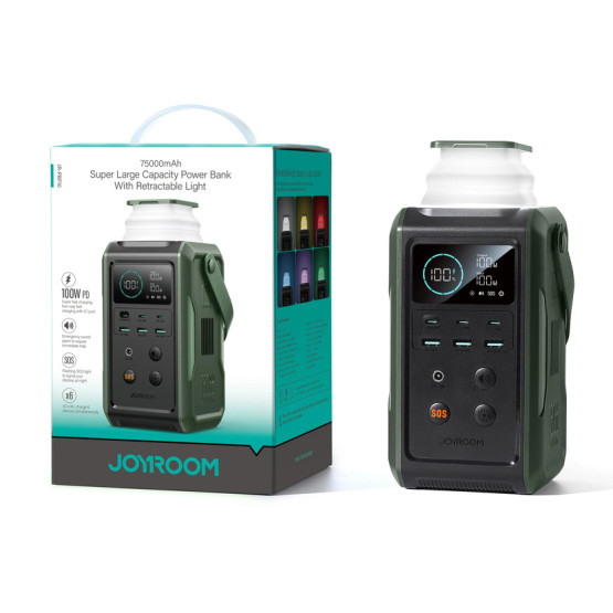 Портативний акумулятор з нічником JOYROOM 100W 75000мАг