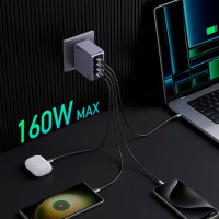 Зарядний пристрій UGREEN Nexode Pro X763 GaN 160W Gray
