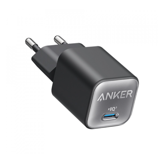 Мережевий зарядний пристрій Anker PowerPort 511 Nano III GaN 30W Super Fast Charging 1xUSB-C PIQ3.0 Phantom Black 