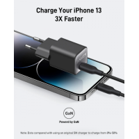 Мережевий зарядний пристрій Anker PowerPort 511 Nano III GaN 30W Super Fast Charging 1xUSB-C PIQ3.0 Phantom Black 