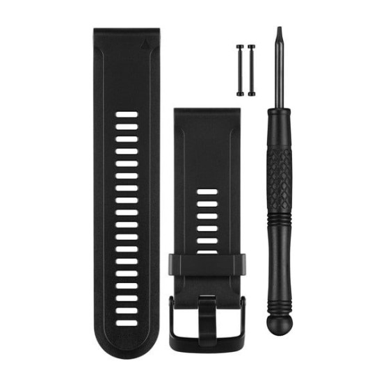 Ремінець Garmin fenix 3 / D2 Bravo / tactix Bravo, 26 мм, силікон, Чорний