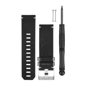 Ремінець Garmin fenix 3 / D2 Bravo / tactix Bravo, 26 мм, шкіра, Чорний
