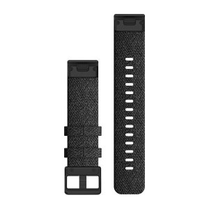 Ремінець Garmin QuickFit 20, 20 мм, нейлон, Меланжевий чорний (Heathered Black)