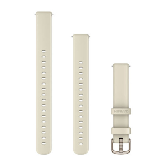 Ремінець Garmin Lily 2, 14 мм, силікон, Coconut із фурнітурою Cream Gold