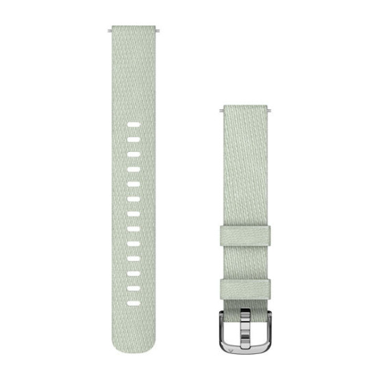 Ремінець Garmin Lily 2, 14 мм, нейлон, Sage Gray зі срібною фурнітурою
