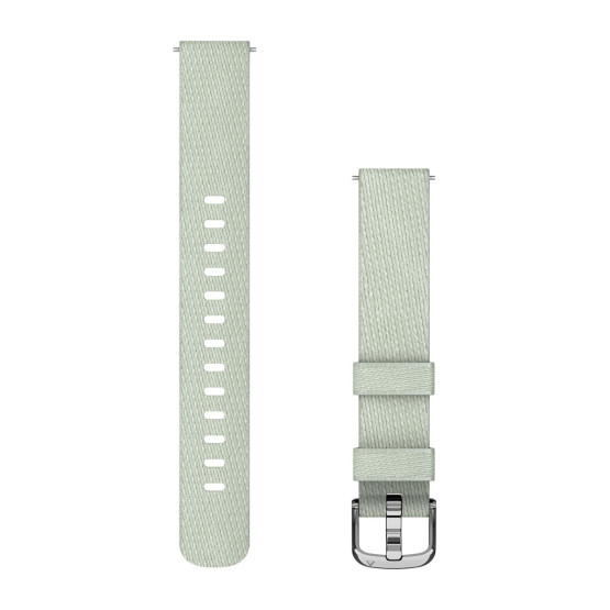 Ремінець Garmin Lily 2, 14 мм, нейлон, Sage Gray зі срібною фурнітурою