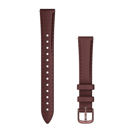 Ремінець Garmin Lily 2, 14 мм, шкіра, Mulberry із фурнітурою Dark Bronze