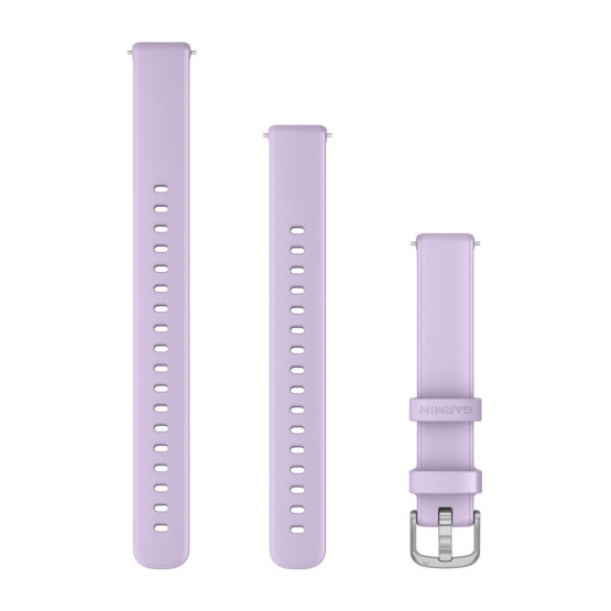 Ремінець Garmin Lily 2, 14 мм, силікон, Purple Jasmine зі срібною фурнітурою
