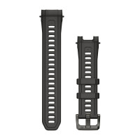 Ремінець Garmin Instinct 3 / Instinct Crossover AMOLED, 22 мм, силікон, Charcoal із металевою пряжкою