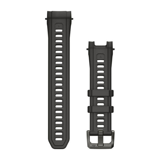 Ремінець Garmin Instinct 3 / Instinct Crossover AMOLED, 22 мм, силікон, Charcoal із металевою пряжкою