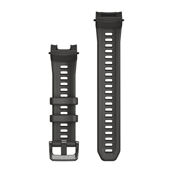 Ремінець Garmin Instinct 3 / Instinct Crossover AMOLED, 22 мм, силікон, Charcoal із металевою пряжкою