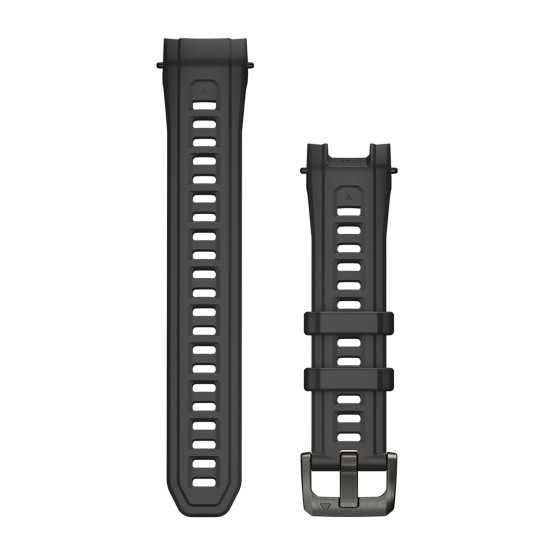 Ремінець Garmin Instinct 3 / Instinct Crossover AMOLED, 22 мм, силікон, Charcoal із металевою пряжкою